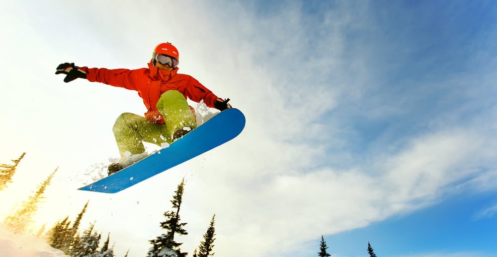 mergeți la snowboard cu o vedere slabă